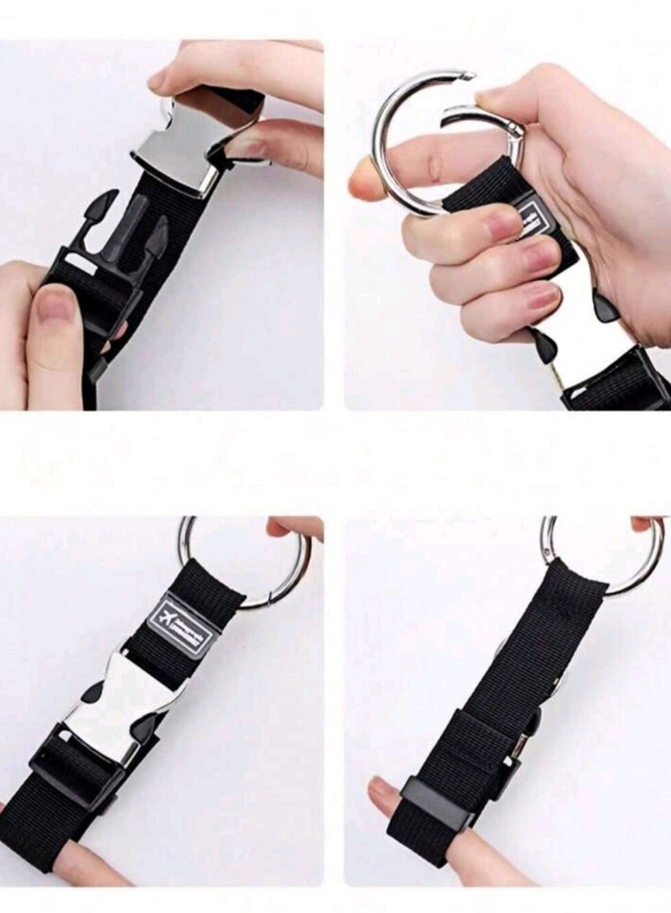 Travel Luggage Strap Clip, Backpack Jacket Holder, Key Ring - NIP - Picture 6 of 6